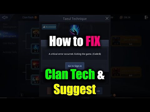 MIR4 How to Fix Clan Tech Error & Suggest