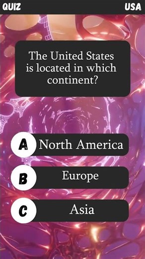 The United States is located in which continent? #quiz #usaquiz