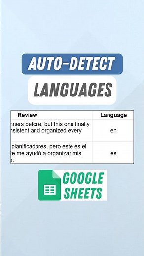 Detect 50+ languages without leaving Sheets #productivity #automation #tutorial