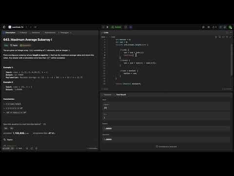 643. Maximum Average Subarray I