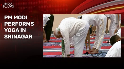 Watch: PM Modi performs yoga in Srinagar on 10th International Day of Yoga