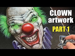 Airbrushing a Clown using AirShot Templates | Part 1