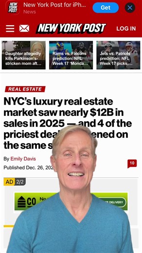 #Splice 2025 was the second-best year ever in the NYC real estate market, according to the @nypost. @compassny @compass #luxuryrealestate #nycrealestateagent #nycrealestate ##nycrealestatebroker