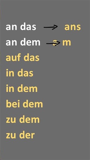 ALL important PRÄPOSITION + ARTIKEL combinations