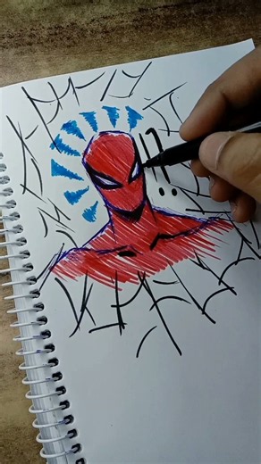 Draw Spider-Man in Seconds! ✨ #spiderman #spidey #drawing #art