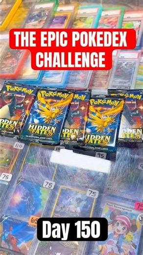 Hidden Fates on Day 150 of The Epic Pokedex Challenge #pokemon #pokemontcg #pokemoncards #pokémon