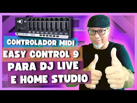 Controlador MIDI Easy Control 9 para DJs, Live e Home Studio.