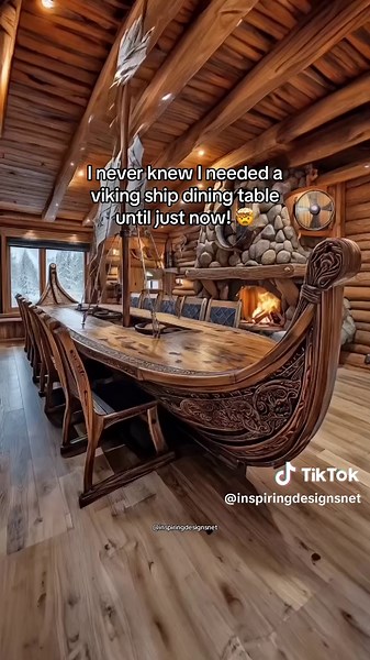 Epic Viking Ship Dining Tables for Unique Interiors