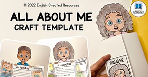 All About Me Craft Template - English Created Resources