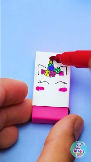 So COOL 🥰 DIY UNICORN Rubber for Class 🦄