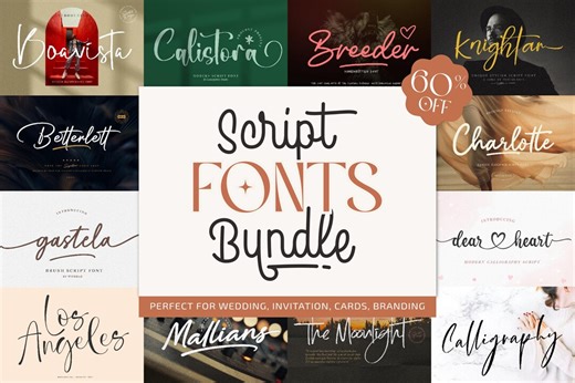 Script Fonts Bundle: Calligraphy, Wedding, Procreate (TTF, OTF, WOFF File Formats) - Etsy