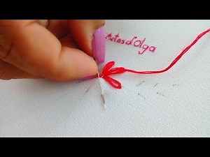 Hand Embroidery: Lazy daisy stitch for beginners | Artesd'Olga