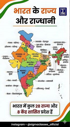 Indian Geography Revision: भारत के राज्य और राजधानी 🗺️ #Shorts