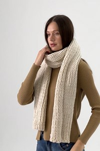 Chunky Knit Winter Scarf – Soft Warm Thick Long Ribbed Wrap for Women