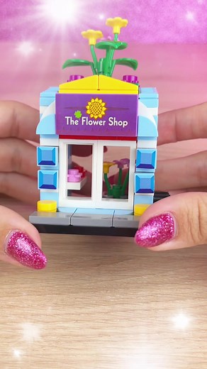 Building Lego Shop Flower | Easy Lego Flower Instructions