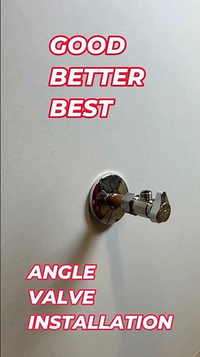 How to remove angle stop valve GOOD, BETTER, BEST TOOLS