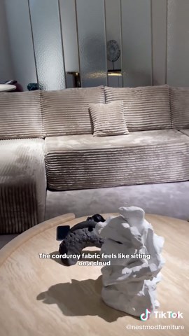 [3-Pack Delivery] [7 Free Pillows] U-Shaped Modular Sofa, Compressed Corduroy, Modern Convertible Sleeper Sofa, Space-Saving Design for Living Room (Delivered in 3 Packages) – Convertible Corduroy Modular Sofa #interiordesign #livingroomdecor #loungeset #furnituredesign #sofabed #furnitureshopping #modernfurniture #furnituresolutions #livingroomfurniture #sectionalcouch