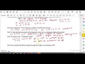 Linear Algebra Ch 4.1 Vector Spaces and Subspaces