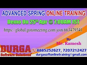 ADVANCED SPRING Online Training in DURGSOFT