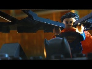 Batman vs Superman Batmobile scene in Lego