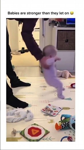 Babies are stronger than they let on 😂 #funny #cutebaby