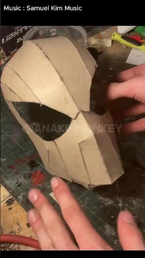 HOW TO make a Spider-Man Face shell Mask DIY. #cosplay #spidermancosplay #diy