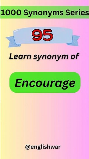 Encourage synonyms #english