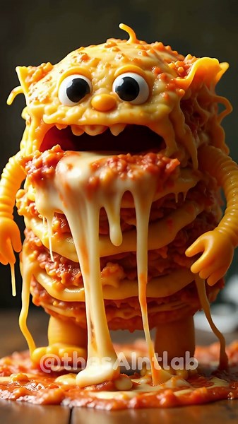 Cheesy Lasagna Creature!🍝🧀