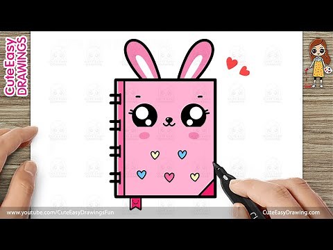 How to Draw a Cute Notebook, Easy for Kids and Beginners