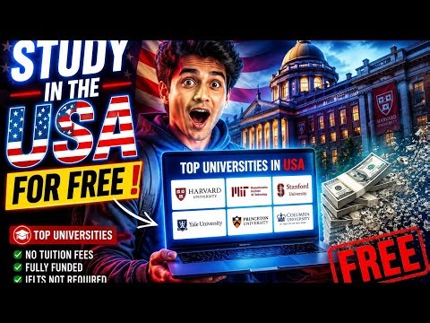 How To Study In The USA For FREE.