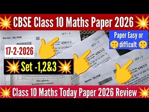 CBSE Class 10 maths set 1,2,3 paper 2026 / class 10 basic maths set 3 solution 2026/ cbse board 2026