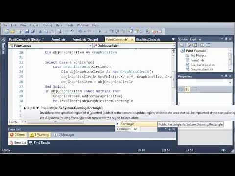 Visual Basic Tutorial - 173 - Paint Part 6 Fixing The Screen Flicker