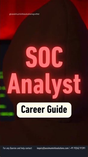 SOC Analyst Career Guide #socanalyst #ethicalhacking #infosec