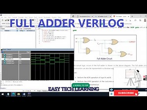 Verilog full adder complete practical using Modelsim in easy way.