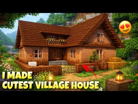 I MADE THE CUTEST MOUNTAIN VILLAGE HOUSE IN MINECRAFT || MINECRAFT CREATIVE SERIES