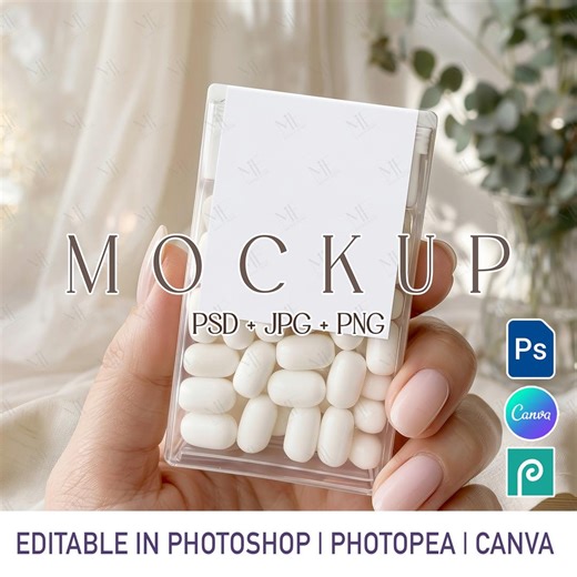 Candy Label Sticker Mockup PSD Canva, Wedding Favor or Thank You Label Template - Etsy