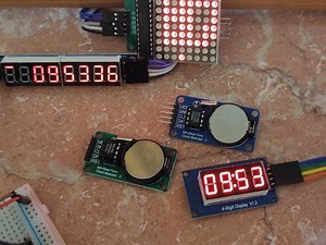 4 Digits 7-Segment LED (TM1637) & RTC Clock (DS1302)