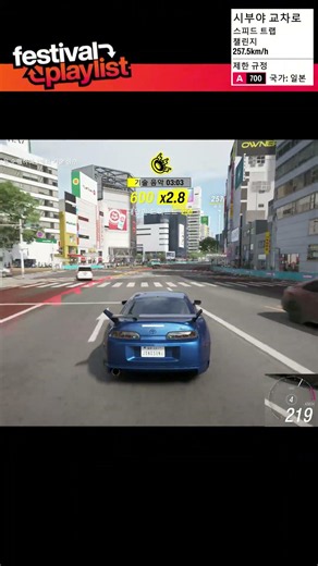 포르자 호라이즌 6 - 시즌 스피드 트랩 : 시부야 교차로 (257.5km/h)