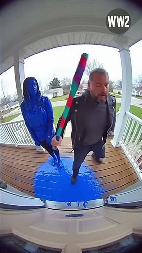 Blue Paint Prank Gets Out of Control (Caught on Ring Camera)
