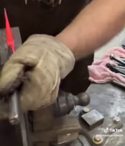 Rob of @reluctant_lightning_forge working on the face of his first wizard head! This was such a fun class and a classic blacksmithing project. When finished these heads are great on many handles like bottle openers, fire pokers, even tops of hooks. Your imagination is the limit! We will have a detailed step by step instruction on these posting this month. Follow along for more! Want to learn more? Come take a class and see what we can make together- #blacksmith #blacksmithing #Forge #metal #vint