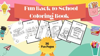 Back to School Coloring Book–First Day of School Color-Back to school activities