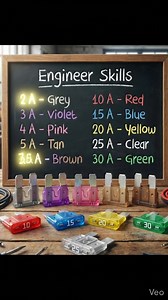 11K views · 66 reactions | Automotive Blade Fuse Color Coding Guide | Engineer skills | Facebook