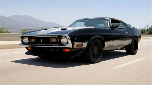 Classic Mustang fastback restored in garage