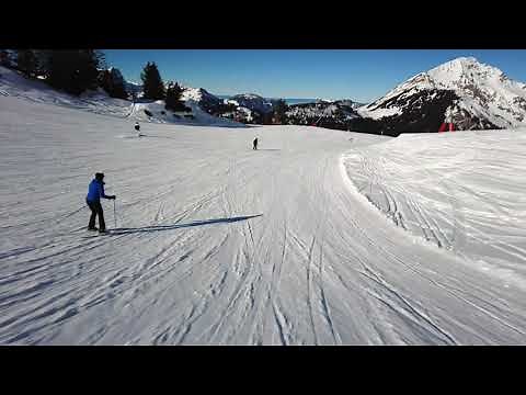 [4K] Pré la Joux Red Piste, Chatel, Les Portes du Soleil, France