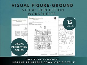 Visual Figure-ground (15 Worksheets) - Visual Perceptual Task - Stroke, Brain Injury, Cognitive Exercises, Tbi, Therapy Worksheets - Etsy