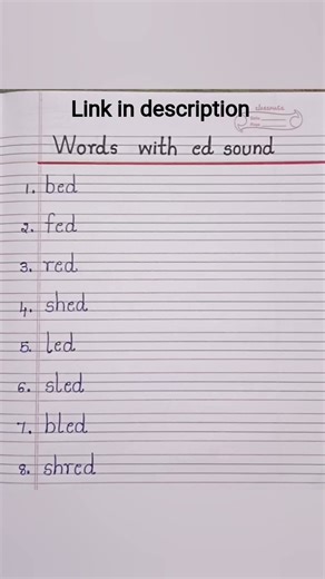 Sounds with ed sound