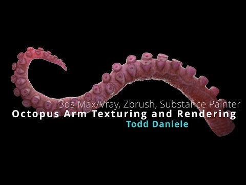 Octopus Arm Texturing and Rendering SubSurface Scattering in 3ds Max and Vray