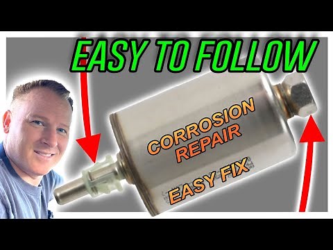 PRO 1990-2008 CHEVY GMC GM FUEL FILTER REPLACEMENT! Save fuel lines and brackets!