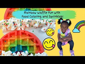 Rainbow Waffles Recipe for Kids | Watch the Mess We Make!