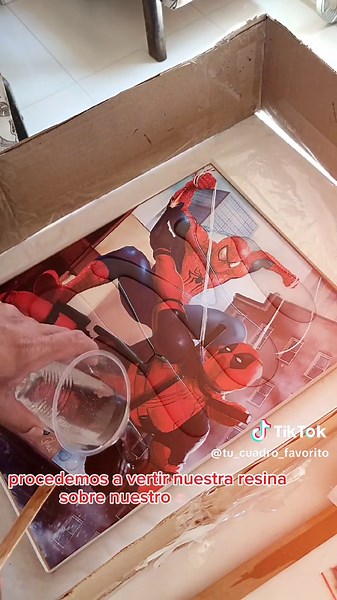 Cuadro de Resina Epóxi con Luces Neon Led